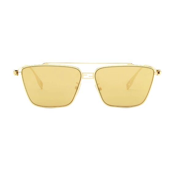 Fendi Baguette FE40110U Aviator Sunglasses in Gold - Picture 4 of 7